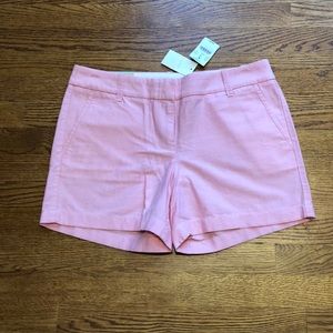 NWT J Crew city fit pink powdered Oxford shorts
